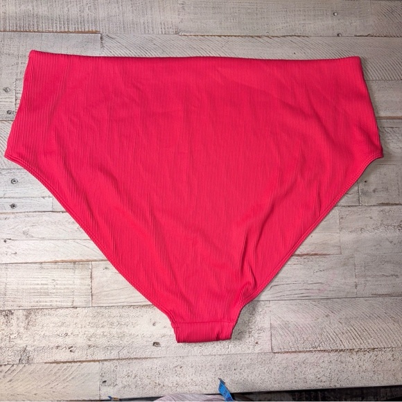 Old Navy Bikini BOTTOM 4XL Swimsuit Bathing Suit Pink Ribbed - Picture 10 of 13